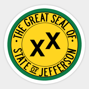 Jefferson State Flag - Proposed Pacific State of Jefferson T-shirt Oregon History Northern California Exit Sticker